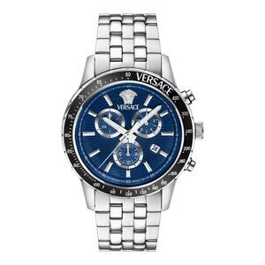 Versace  Sport Chrono Bracelet Watch Silver Mens